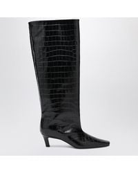 TOTEME - Croc-Embossed Leather Boots - Lyst