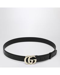 Gucci - Slim Gg Milano Leather Belt - Lyst