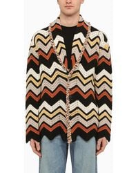 Alanui - Cardigan In Crochet Zig Zag E - Lyst
