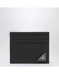 Prada - Saffiano Leather Credit Card Holder - Lyst