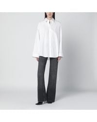 Balenciaga - Cotton Shirt With Lace-Up Details - Lyst