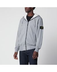 Stone Island - Mélange Cotton Hoodie - Lyst
