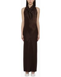 Loewe - Chocolate Silk Long Dress - Lyst