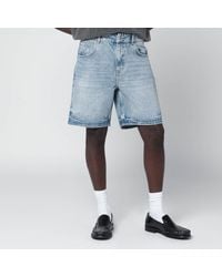 Represent - Light Washedeffect Denim Bermuda Shorts - Lyst