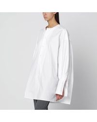 Thelatest - Chemise Blanche Oversize En Coton - Lyst