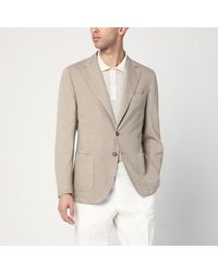 Santaniello - Giacca monopetto color tortora - Lyst