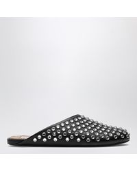 Alaïa - Leather Mule Flat With Crystals - Lyst