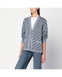 Gucci - Reversible/ Cardigan With Gg Pattern - Lyst