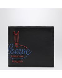 Loewe - Leather Bi-Fold Wallet With Logo - Lyst