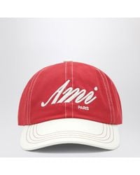 Ami Paris - Cappellino Signature Rosso E Avorio - Lyst