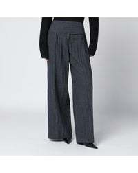 Our Legacy - Grey Wool-blend Pleated Trousers - Lyst