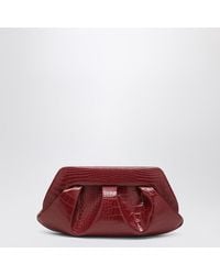 THEMOIRÈ - Emera Clutch Pflaume Mit Krokodileffekt - Lyst