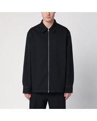 Jil Sander - Schwarze Hemdjacke Mit Reißverschluss - Lyst