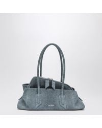 The Attico - La Passeggiata Small Washed Denim Top Handle Bag - Lyst