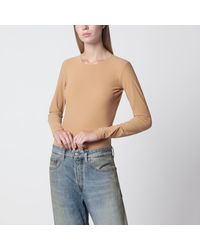 MM6 by Maison Margiela - Skin-Tone Bodysuit - Lyst