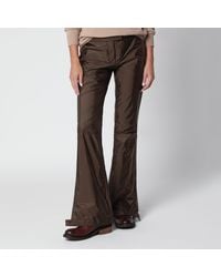 Miu Miu - Ebony Technical Fabric Flared Trousers - Lyst