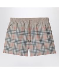 Burberry - Swim Shorts With Faded Check Pattern - Lyst