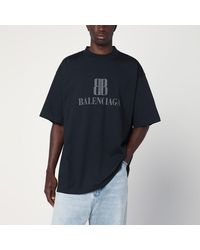 Balenciaga - T-Shirt Nano Bb Medium Fit - Lyst
