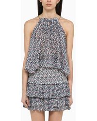 Isabel Marant - Top Écru With Multicoloured Cotton Print - Lyst