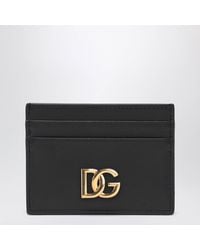 Dolce & Gabbana - Dolce & Gabbana Leather Cardholder With Logo - Lyst