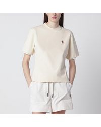 Moncler - Cotton-Blend T-Shirt With Logo Patch - Lyst