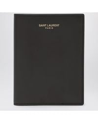 Saint Laurent - Bicolor Smooth Calfskin Card Holder - Lyst