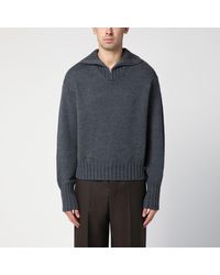 AURALEE - Dark Wool Jumper - Lyst