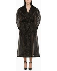 Dolce & Gabbana - Semi-transparent Silk Blend Coat - Lyst
