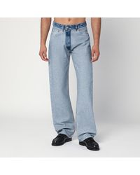MM6 by Maison Martin Margiela - Two-Tone Washed Jeans - Lyst