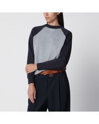 Miu Miu - Color-Block Crewneck Sweatshirt - Lyst