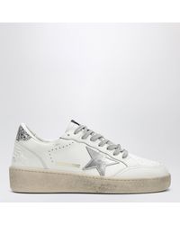 Golden Goose - Platinum Glitter Ball Star Sneakers - Lyst