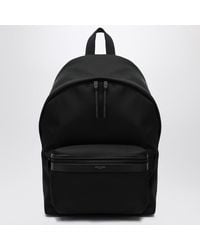 Saint Laurent - Schwarzer Leder- Und Nylon-Rucksack - Lyst