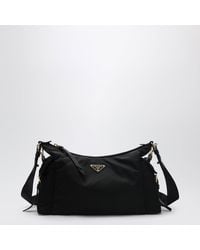 Prada - Explore Tasche Groß Aus Schwarzem Re-Nylon Und Leder - Lyst