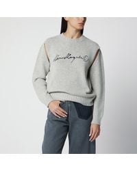 MM6 by Maison Margiela - Sweater With Calligraphic Print - Lyst