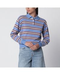 Guest In Residence - Collegiate Stripe Polo Sweater Delft - Lyst