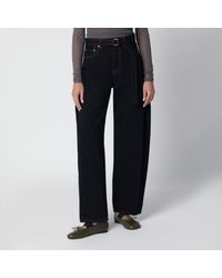 Sacai - High-Waisted Cotton Barrel Jeans - Lyst