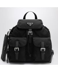 Prada - Re-Nylon And Saffiano Backpack With Pouch - Lyst
