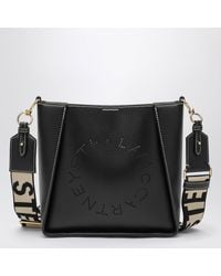 Stella McCartney - Quadratische Schwarze Umhängetasche Mit Logo - Lyst