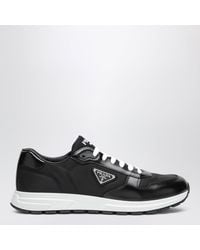 Prada - Sneakers Prax 01 En Re-Nylon Et Cuir Brossé Noir - Lyst
