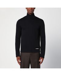 Jil Sander - Turtleneck Sweater With Logo Patch - Lyst