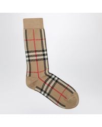 Burberry - Check Socks - Lyst