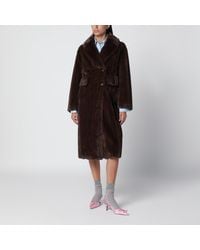 S.w.o.r.d 6.6.44 - Dark Faux Fur Coat - Lyst