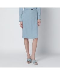 Gucci - Gg Jacquard Silk Skirt - Lyst