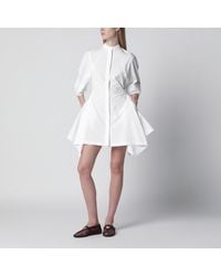 Alaïa - Panelled Cotton Poplin Dress - Lyst