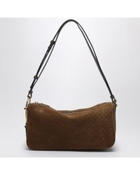Gucci - Medium Half Horsebit Suede Shoulder Bag - Lyst