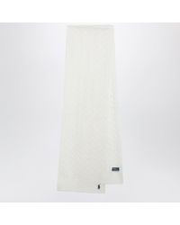 Polo Ralph Lauren - Cream Cable-Knit Wool And Cashmere Scarf - Lyst