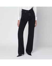 Saint Laurent - Schwarze Jeans Mit V-Bund - Lyst
