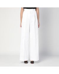 Givenchy - Weiße Plisseehose Aus Baumwolle - Lyst