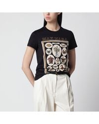 Max Mara - Cotton Jersey T-Shirt With Front Print - Lyst