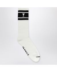 Ami Paris - Cotton Blend Socks With Logo - Lyst